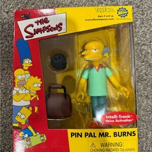 The Simpsons Pin Pal Mr. Burns Figure new sealed